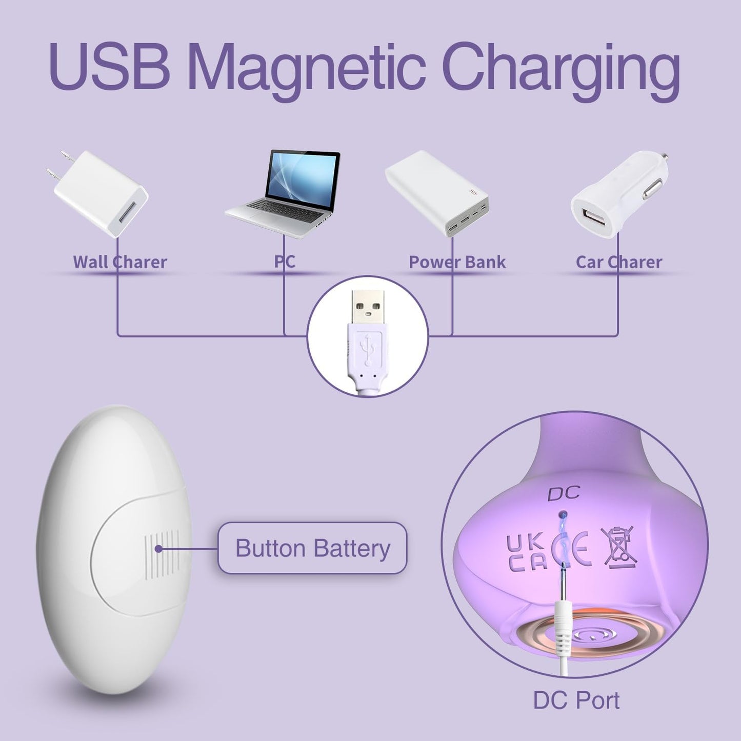 6 Pack Silicone Vibrating Anal Plug Set Remote Control Adult Toys for All Beginners Purple