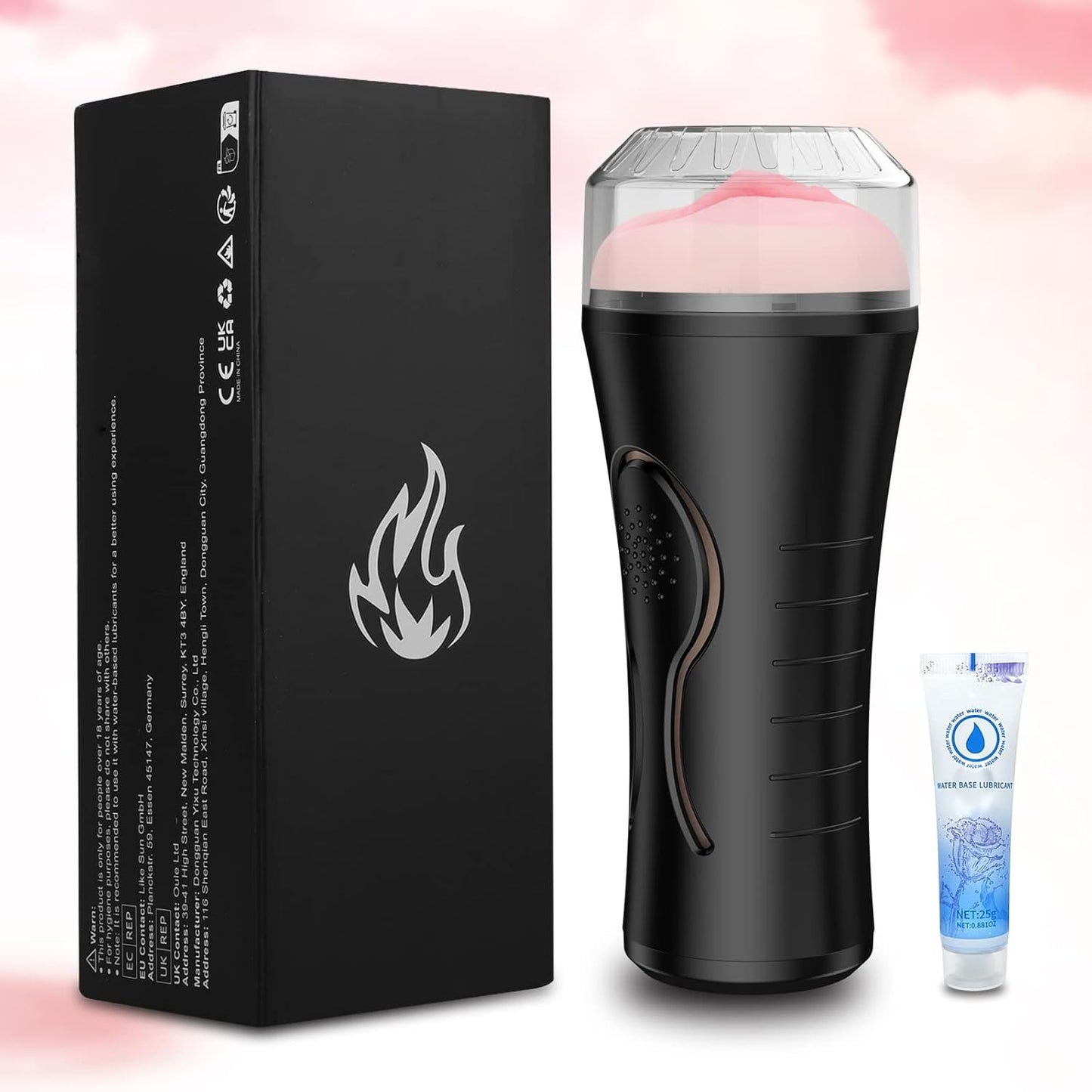 Mens Vibrating Sex Toy Male Masturbator 7.5" Depth Pocket Pussy with Lifelike Textured Vagina Soft Stroker for Adults