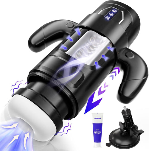Cafatop Electric Male Masturbator 6 Thrust 3 Suction Auto Sucking Cup with Handle Penis Pump Pocket Pussy for Men