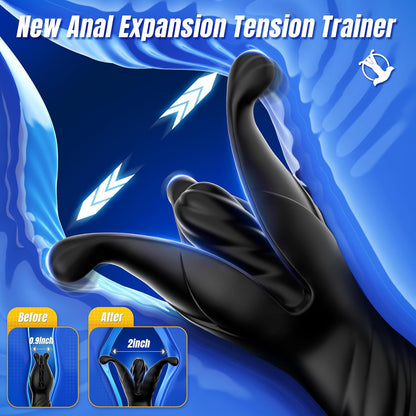 Prostate Massager Anal Toys for Men 9 Tension Vibrating Butt Plug