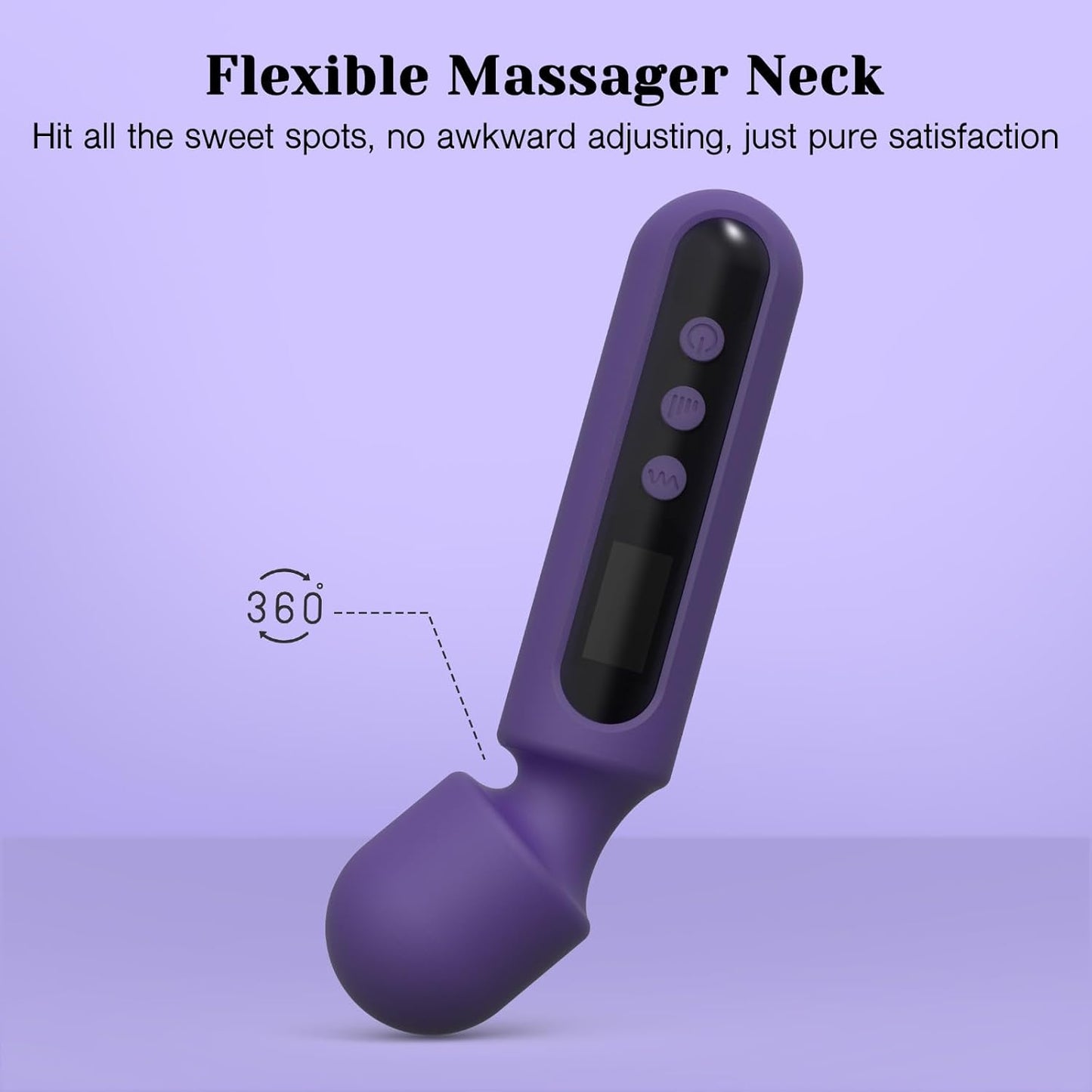 Wand Vibrator Set Couple Adult Toys 3 Attachments for Clit G Spot Glans Vibrating Dildo LCD 10 Patterns 4 Speeds