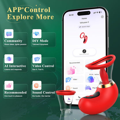 Women's Vibrator Adult Sex Toys 5IN1 Sucking Rose Vibrator 3 Sucking 9 Tongue Licking Vibrating LCD Removable Cup Toy