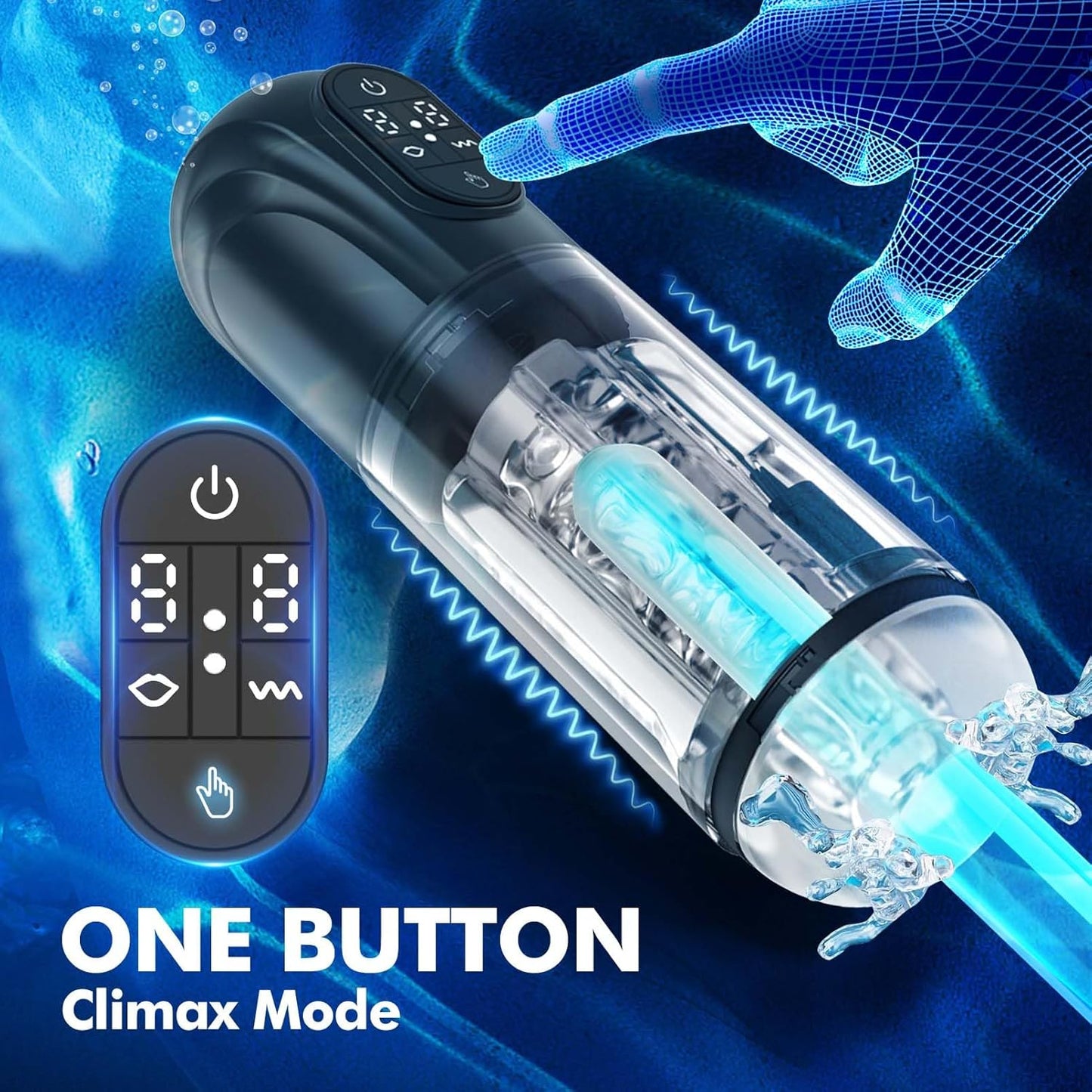 Upgraded Automatic Sucking Male Masturbator Cup 10 Vibrating Suction Modes Hands Free Blowjob Pocket Pussy 3D Textured