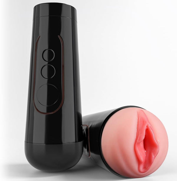 Aiccos Male Masturbator Cup Quiet Adult Toys for Men Realistic Pocket Vagina 7.5in Soft Manual