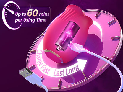 Sex Toys Rose Dildo Vibrator - Upgraded Adult Toys with 5 Sucking & Vibrating Modes for Women Clitoral Nipple, Rose Sucker Sex Toy Clitoral G Spot Vibrators for Woman Couples Adult Sex Games