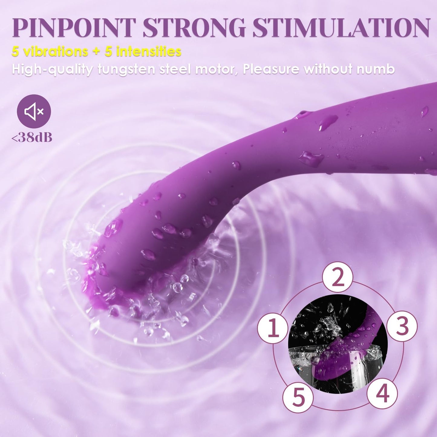 G Spot Finger Shaped Vibrator 8s Climax Waterproof Vibes Women 5x5 Vibrations Clit Nipple Massagers Adult Toys