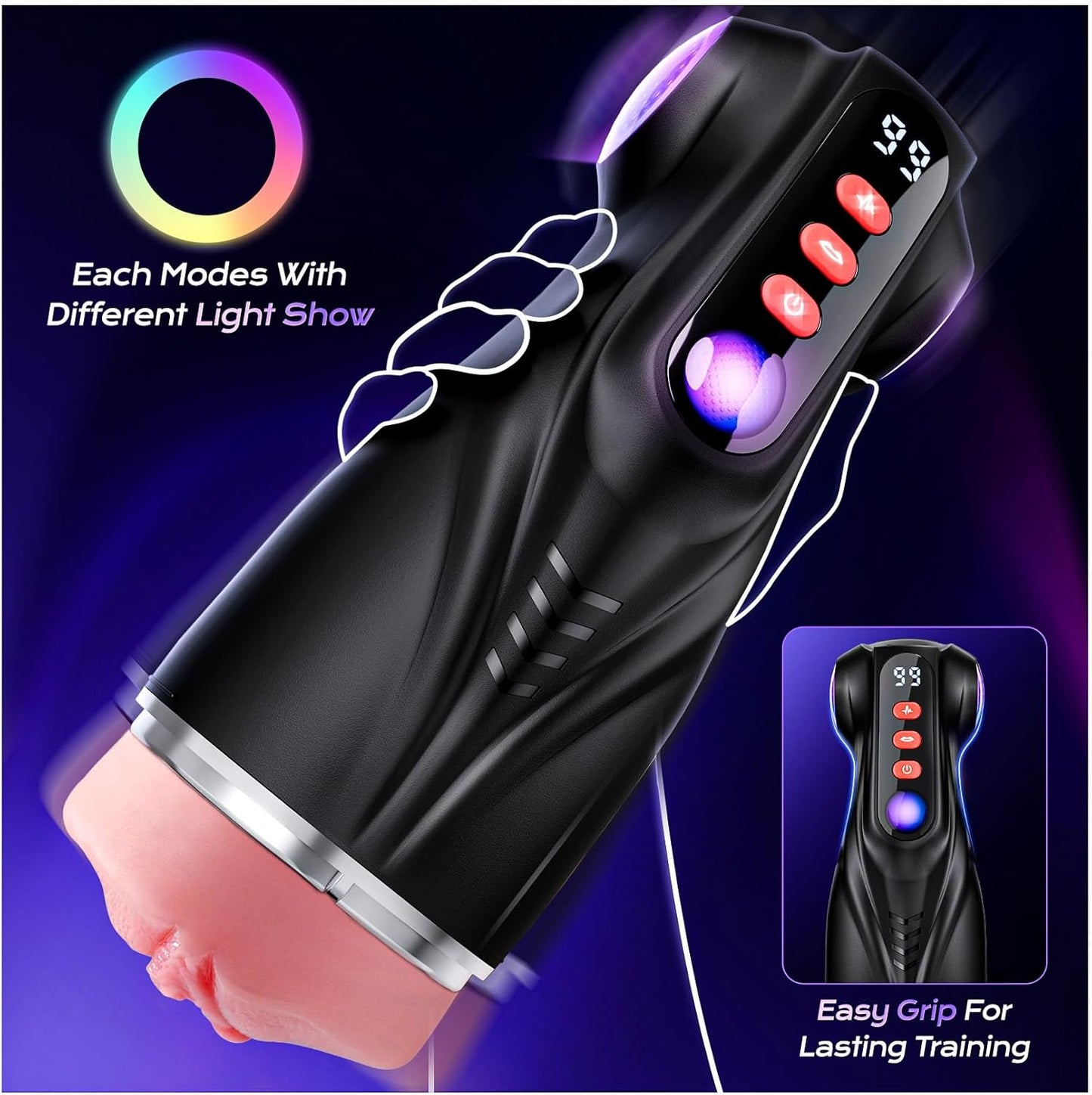 Male Sex Toys 3 Sleeves AI Sync Pocket Pussy Penis Pump 9 Sucking 9 Vibrating APP Control Adult Kit
