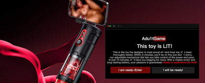 Male Sex Toy with Phone Holder 5 Thrust 9 Rotation Masturbator Cup