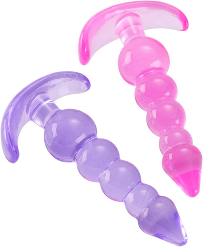 6PCS Beginner Anal Trainer Kit Silicone Prostate Massager Set Purple