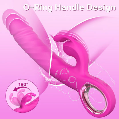 Thrusting Vibrator for Women Realistic Dildos 7 Thrust 7 Vibe Modes Rabbit Sex Toy