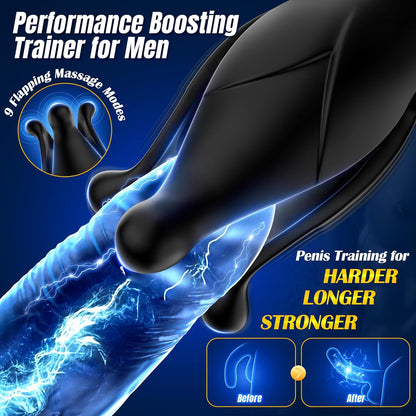 Prostate Massager Anal Toys for Men 9 Tension Vibrating Butt Plug