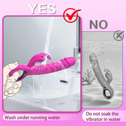 Thrusting Vibrator for Women Realistic Dildos 7 Thrust 7 Vibe Modes Rabbit Sex Toy