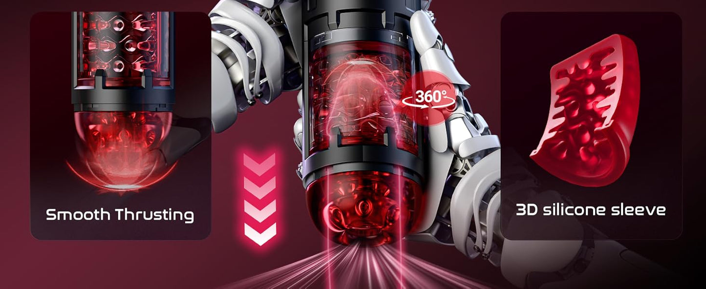 Male Sex Toy with Phone Holder 5 Thrust 9 Rotation Masturbator Cup