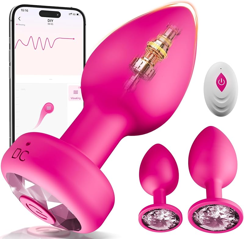 Vibrating Anal Plug 3PCS Silicone Set Remote Control 10 Vibe Modes Adult Sex Toys for Men Prostate Massager