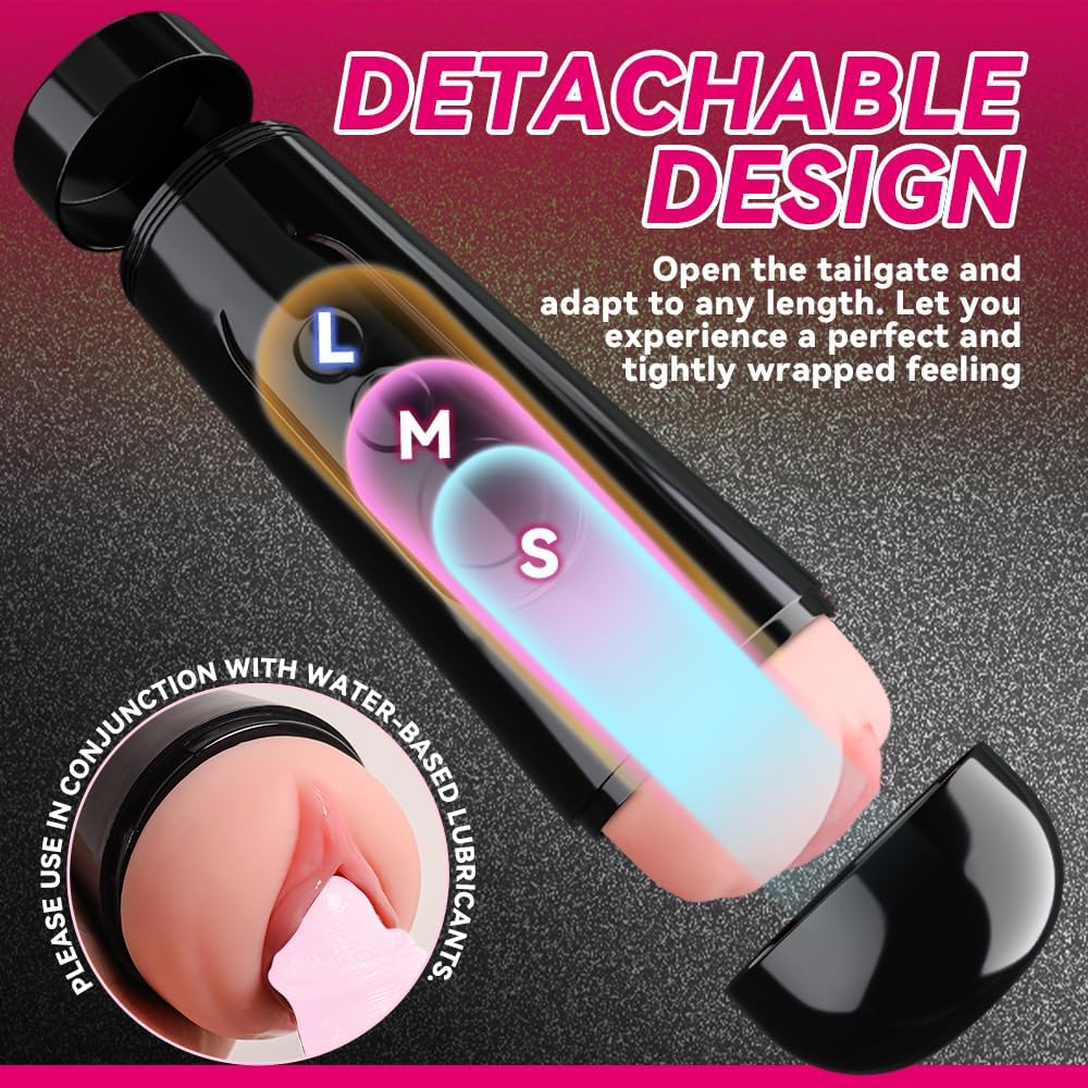 Aiccos Male Masturbator Cup Quiet Adult Toys for Men Realistic Pocket Vagina 7.5in Soft Manual