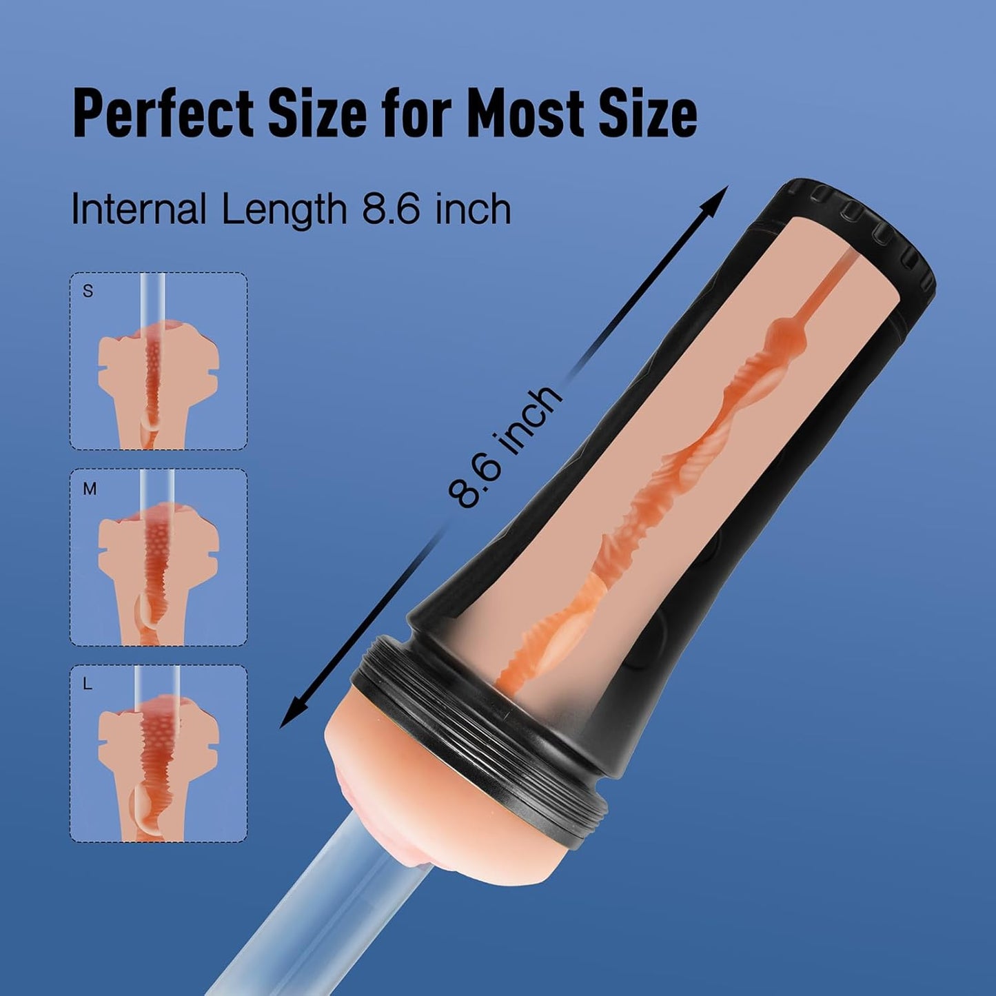 Realistic Male Masturbator Body Safe TPE Adult Toy 8.6 Inch Deep Fleshy Pocket