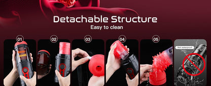 Male Sex Toy with Phone Holder 5 Thrust 9 Rotation Masturbator Cup