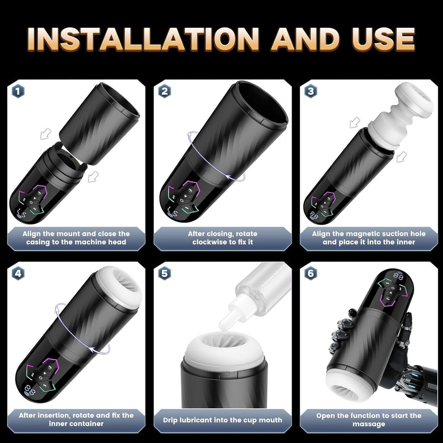 Upgrade 5 in 1 Heating Male Masturbator Penis Pump 10 Vib Licking 7 Thrust 5 Suck Modes Sex Toy