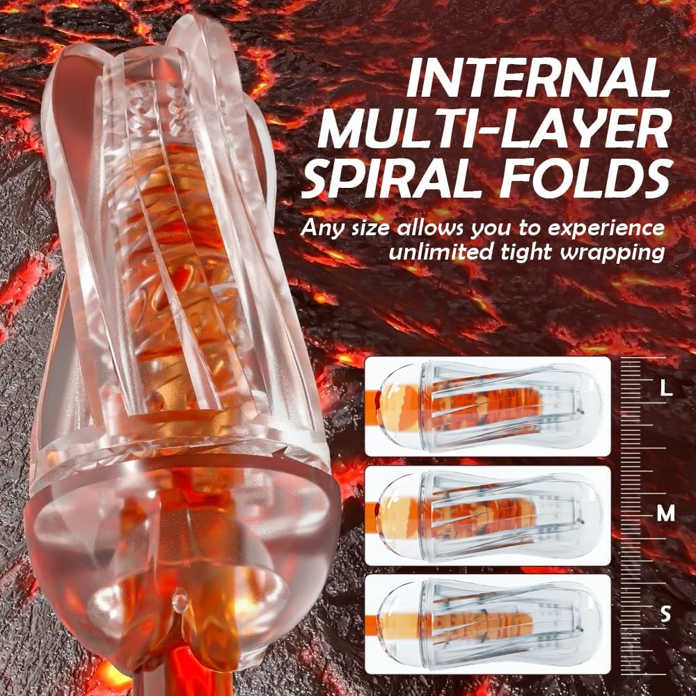 Male Masturbator Sex Toy Portable Transparent Manual Sucking Pocket Pussy 7.5Inch Depth Vagina Blowjob Stroker