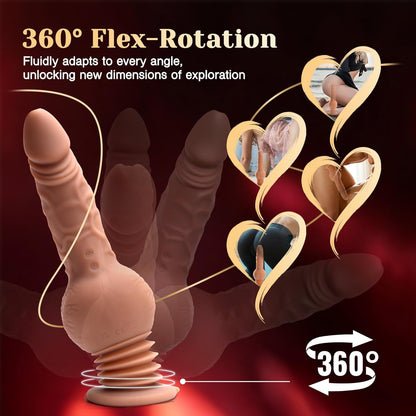 Tracy's Dog Thrusting Dildo Vibrator 9.29 Inch Realistic Silicone for G Spot Anal 10 Vib 3 Bounce Adult Toys