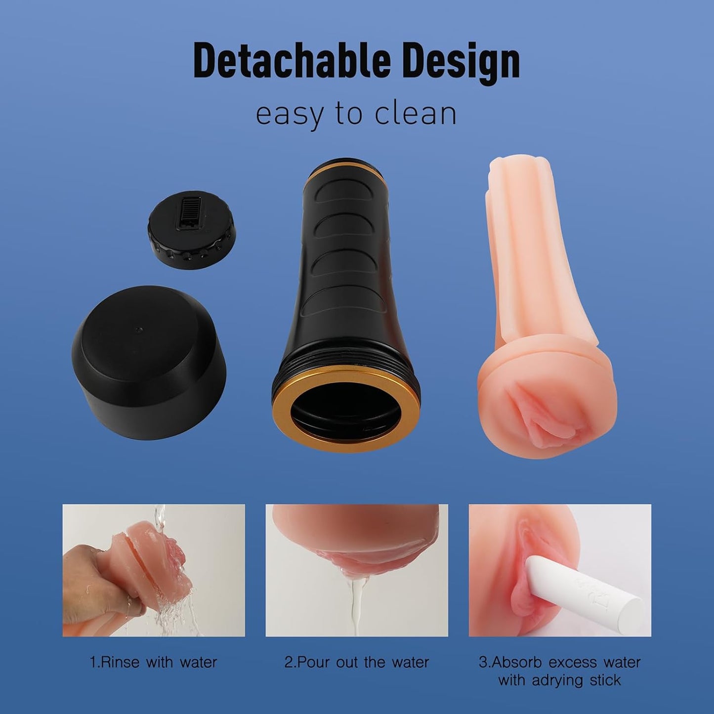 Realistic Male Masturbator Body Safe TPE Adult Toy 8.6 Inch Deep Fleshy Pocket