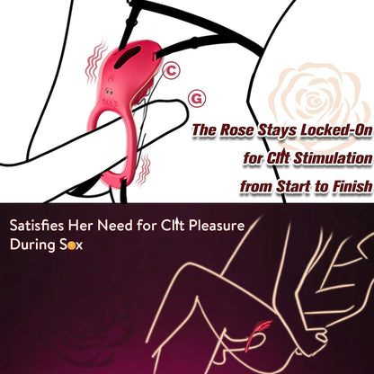 Couples Rose App Remote Control Wearable Vibrator Adult Sex Toy for Women Men Hands Free Clitoral Stimulator