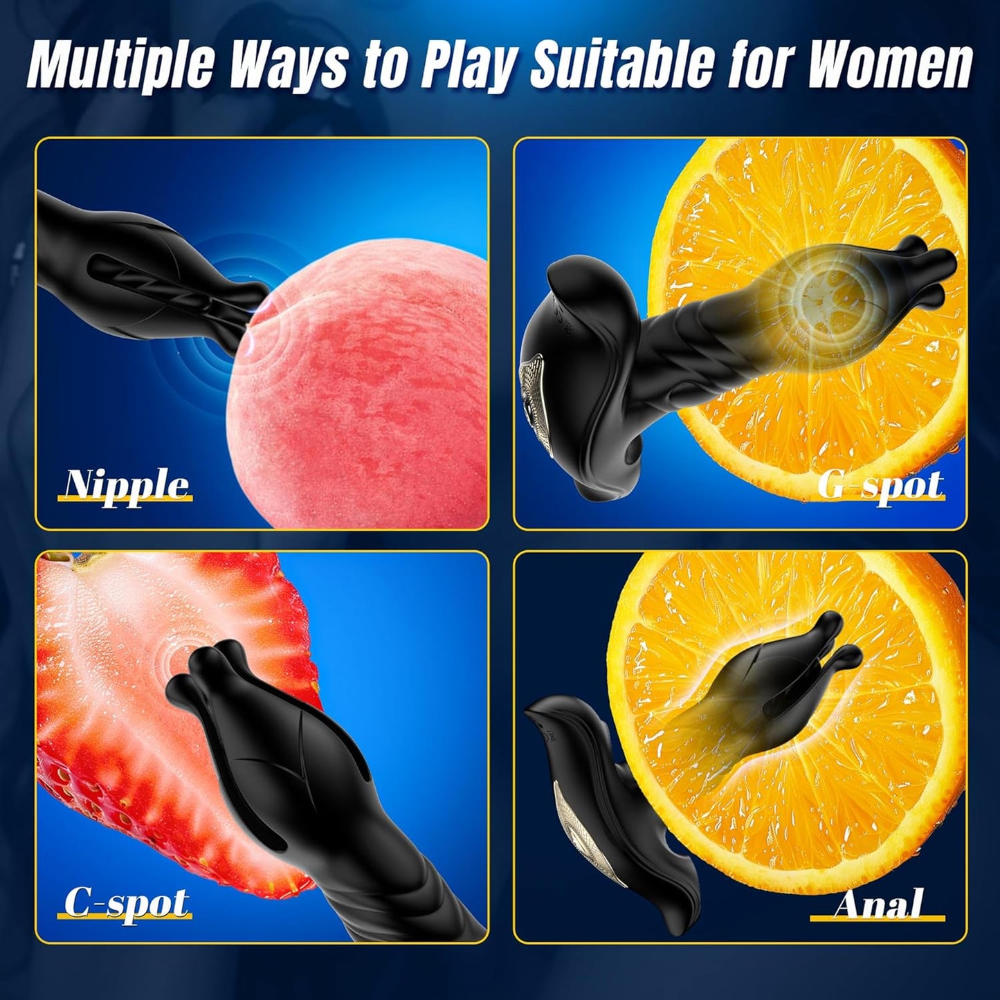 Prostate Massager Anal Toys for Men 9 Tension Vibrating Butt Plug