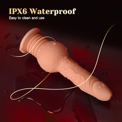 Tracy's Dog Thrusting Dildo Vibrator 9.29 Inch Realistic Silicone for G Spot Anal 10 Vib 3 Bounce Adult Toys