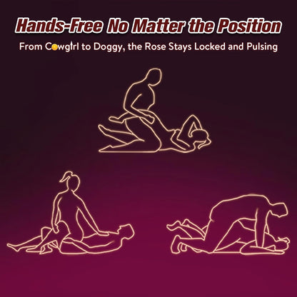 Couples Rose App Remote Control Wearable Vibrator Adult Sex Toy for Women Men Hands Free Clitoral Stimulator