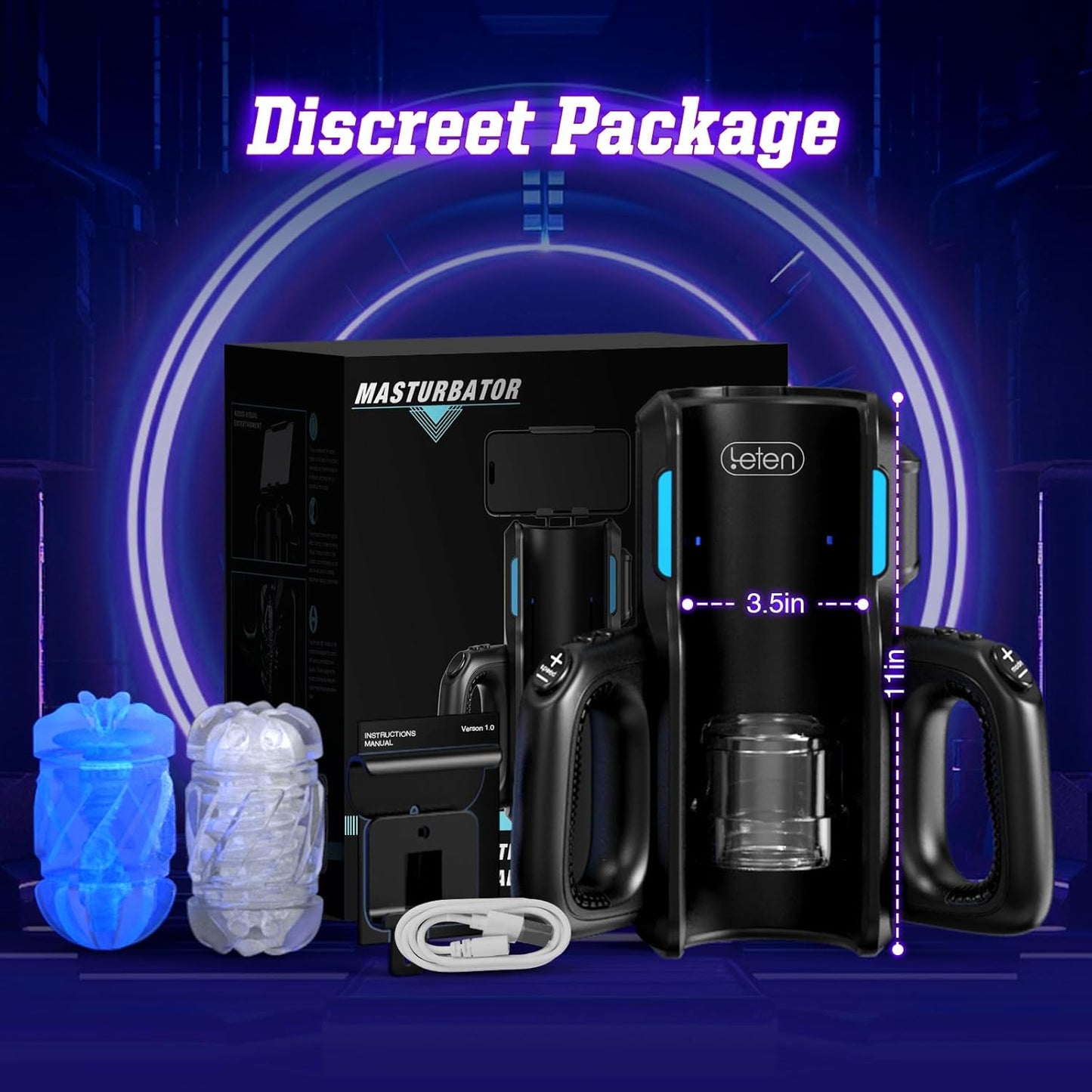 Automatic Electric Male Masturbator 12times/s Thrusting Sex Toys for Men with Phone Holder Soft Pocket Pussy