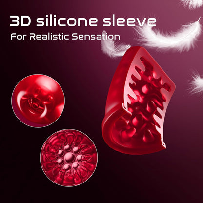 AI Sync Male Masturbator Sex Toys for Men - Adult Toy Male Sex Toys with 7 Thrusting & 7 Rotating Modes,Pocket Pussy Hands Free Sex Machine LCD Display with Visual Window & Mounting Base