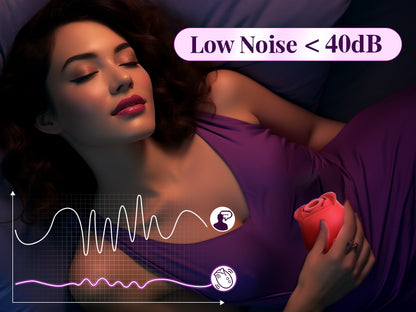 Sex Toys Rose Dildo Vibrator - Upgraded Adult Toys with 5 Sucking & Vibrating Modes for Women Clitoral Nipple, Rose Sucker Sex Toy Clitoral G Spot Vibrators for Woman Couples Adult Sex Games