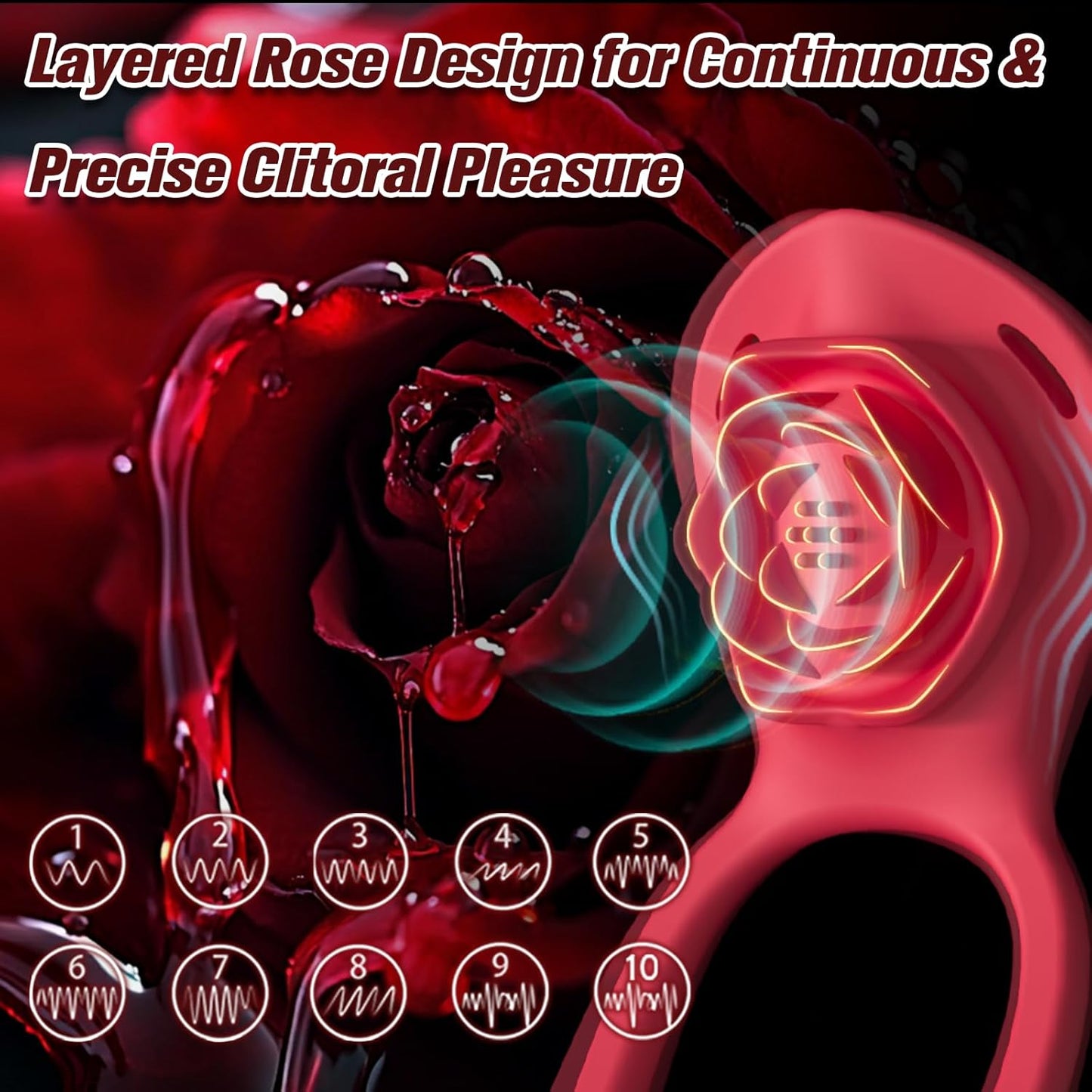 Couples Rose App Remote Control Wearable Vibrator Adult Sex Toy for Women Men Hands Free Clitoral Stimulator