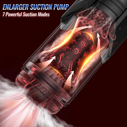 AI Sync Male Penis Pump Waterproof Masturbator 7 Sucking Thrusting Rotating Licking Modes Sex Toy