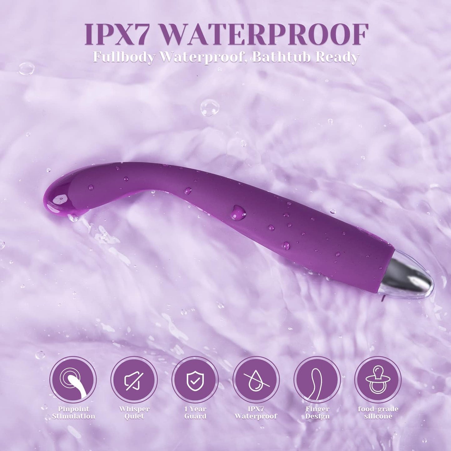 G Spot Finger Shaped Vibrator 8s Climax Waterproof Vibes Women 5x5 Vibrations Clit Nipple Massagers Adult Toys