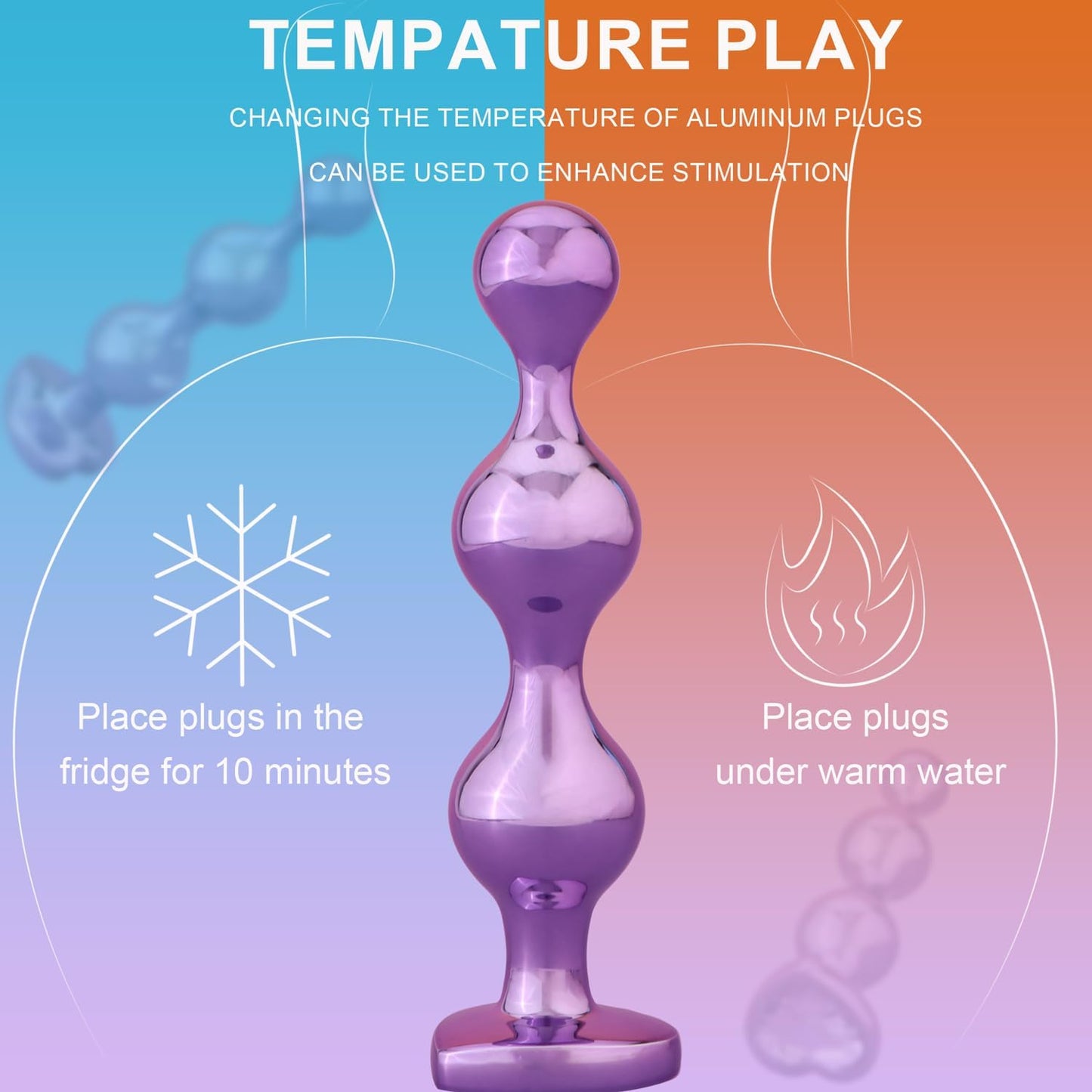 3Pcs Metal Anal Plugs Adult Sex Toys Alloy Heart Base Jewelry Design for Couples