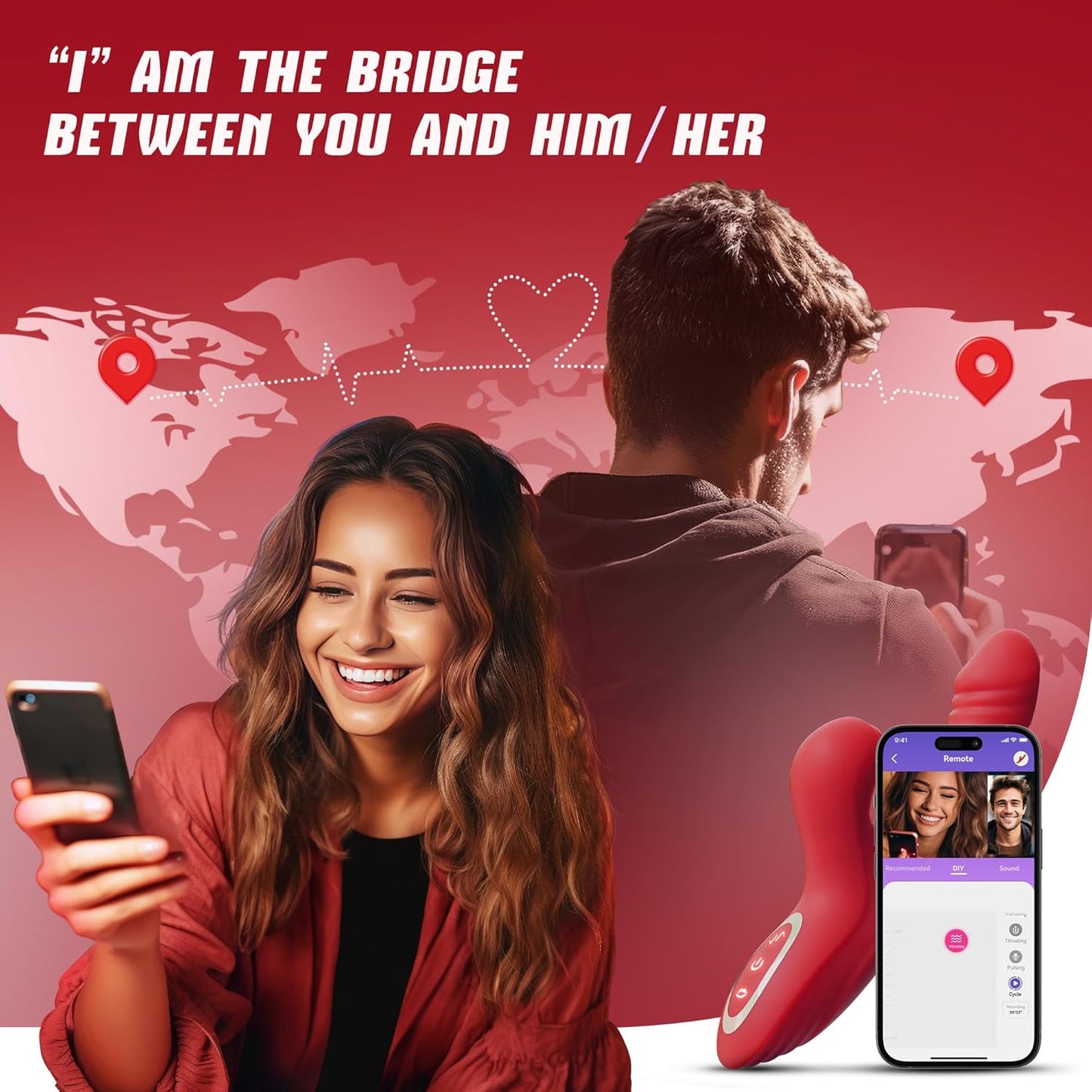 Toendi Vibrator Thrusting Dildo for Women G Spot Rose Clitoral Stimulator 10 Vib 7 Thrust Licking Rabbit Adult Toy