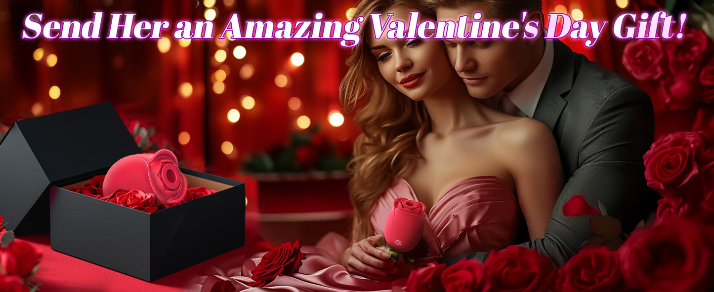 Sex Toys Rose Dildo Vibrator - Upgraded Adult Toys with 5 Sucking & Vibrating Modes for Women Clitoral Nipple, Rose Sucker Sex Toy Clitoral G Spot Vibrators for Woman Couples Adult Sex Games