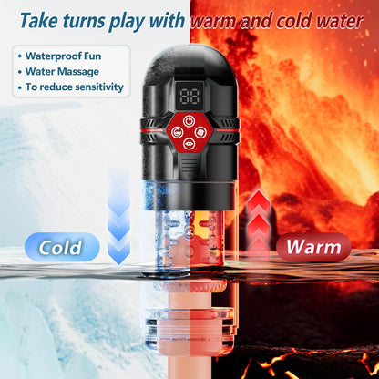 Male Masturbator AI Sync Penis Pump 12S Vacuum 7 Thrust Rotate Vibe Adult Toy