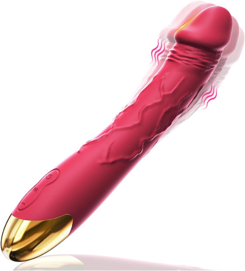 7.6 Inch Lifelike Dildo Vibrator Women 10 Vibration Modes Clitoral Gspot Waterproof Rose Sex Toy