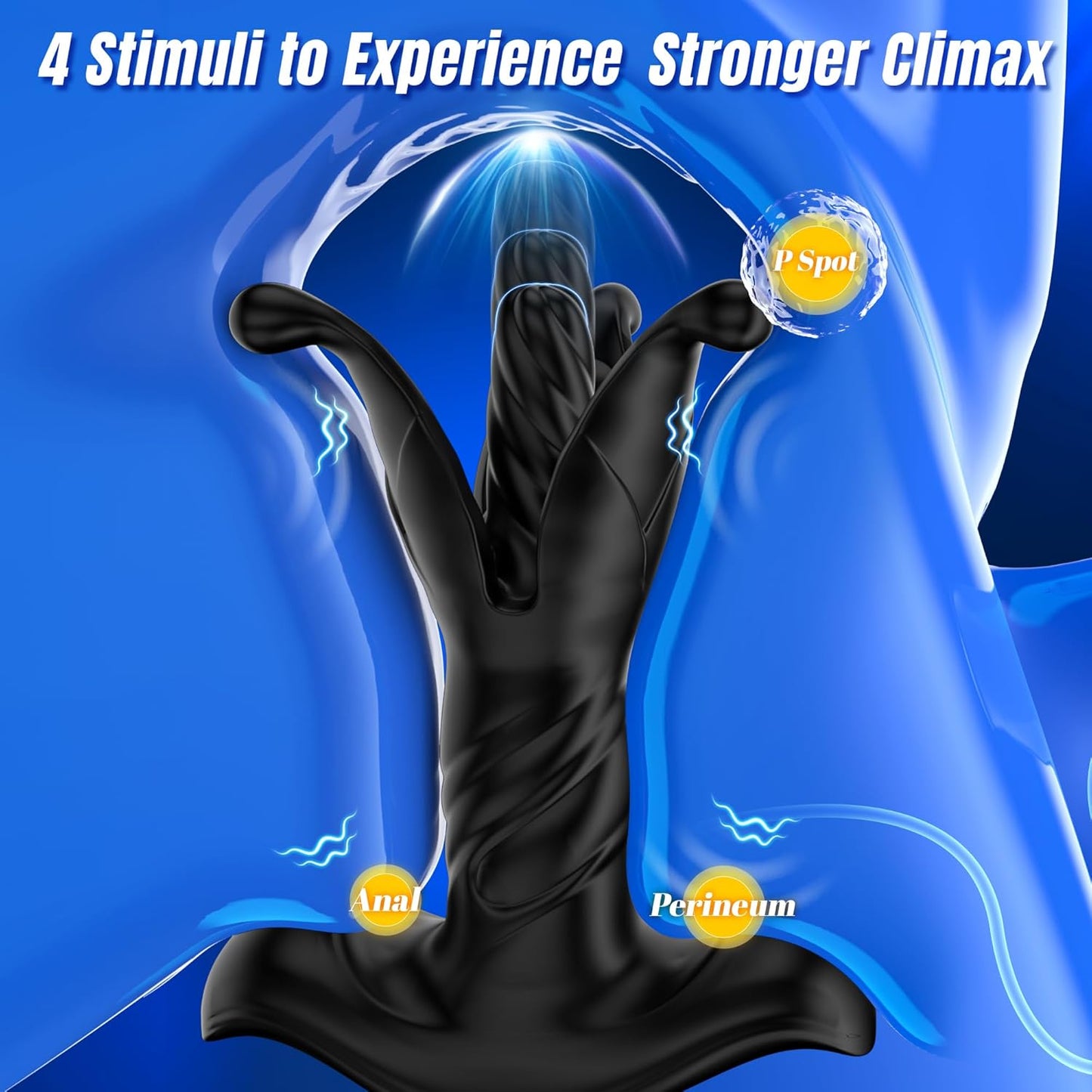 Prostate Massager Anal Toys for Men 9 Tension Vibrating Butt Plug