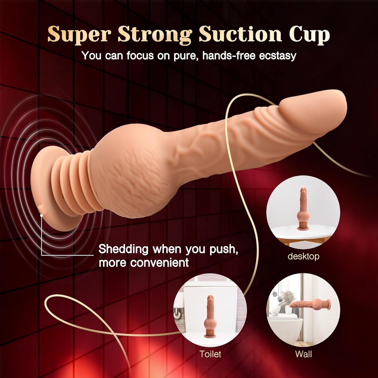 Tracy's Dog Thrusting Dildo Vibrator 9.29 Inch Realistic Silicone for G Spot Anal 10 Vib 3 Bounce Adult Toys