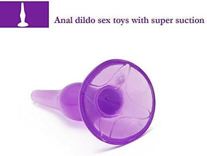 6PCS Beginner Anal Trainer Kit Silicone Prostate Massager Set Purple