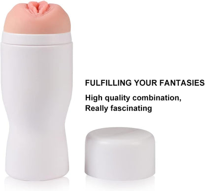 Male Masturbator Pocket Pussy Stroker Cup Realistic Vagina Flesh Stimulator Adult Sex Toy