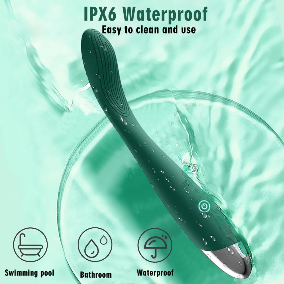 Women Adult Sex Toys Clitoral Vibrator 10 Vib Modes Finger Bullet Waterproof Strapless Anal Toys for Couples Green