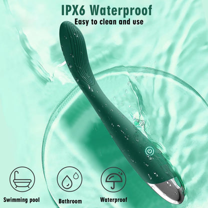 Women Adult Sex Toys Clitoral Vibrator 10 Vib Modes Finger Bullet Waterproof Strapless Anal Toys for Couples Green
