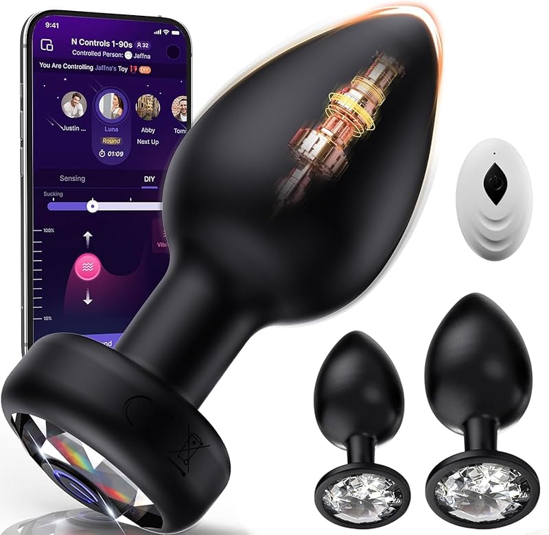 Vibrating Anal Plug 3PCS Silicone Set Remote Control 10 Vibe Modes Adult Sex Toys for Men Prostate Massager