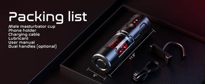 Male Sex Toy with Phone Holder 5 Thrust 9 Rotation Masturbator Cup