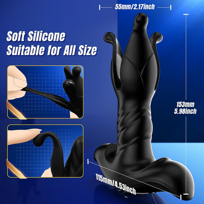 Prostate Massager Anal Toys for Men 9 Tension Vibrating Butt Plug